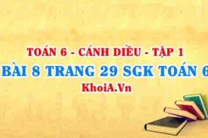 Bài 8 trang 29 SGK Toán 6 tập 1 Cánh Diều